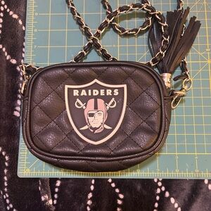 Black Raiders Quilted Crossbody Bag